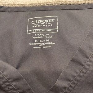 Cherokee Charcoal Workwear Scrub Top